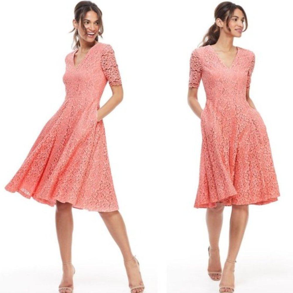 NWT Gal Meets Glam Louisa Lace Crochet Midi Dress